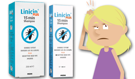 Behandling af lus i fint hår - de blå Linicin produkter Behandling af lus i fint hår - de blå Linicin produkter