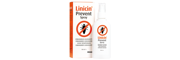 Med Linicin Prevent Spray kan du undgå luseangreb i dit barns hår i mindst 7 timer